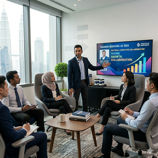 Illustration representing expert training facilitation